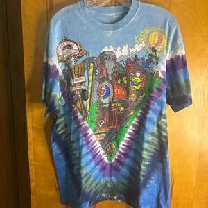 Liquid Blue Grateful Dead Casey Jones Tie-Dye Shirt 2011 Size L
